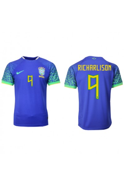 Fotbalové Dres Brazílie Richarlison #9 Venkovní Oblečení MS 2022 Krátký Rukáv